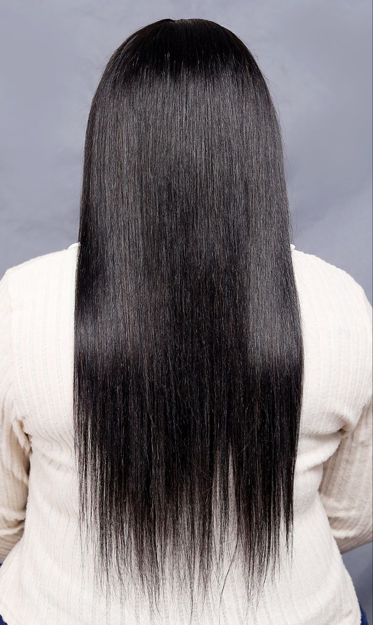 straight Brazilian hair band